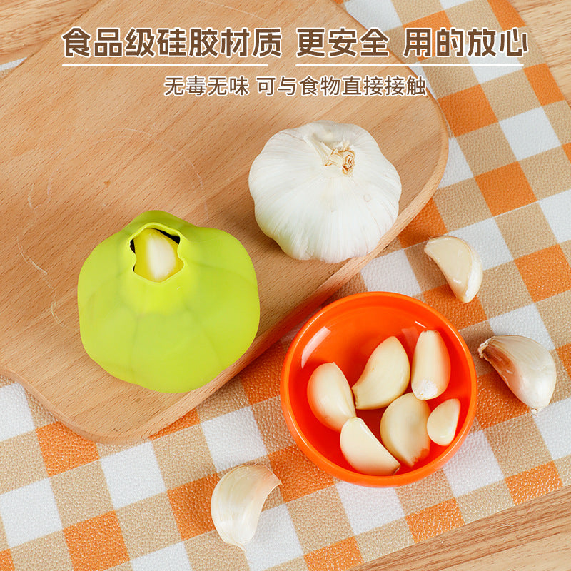 bestseller: food-grade silicone garlic peeler - soft, manual garlic peeling tool for kitchen use