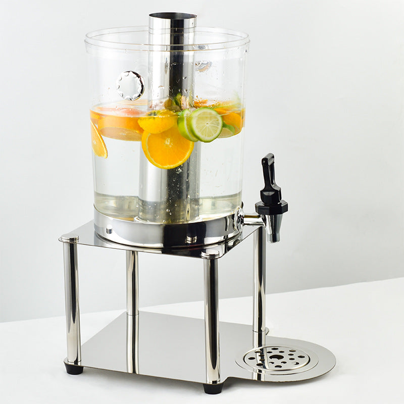 Hot and cold tripod, hotel commercial beverage bucket, stainless steel visual beverage machine, juicer, Korean juice tripod