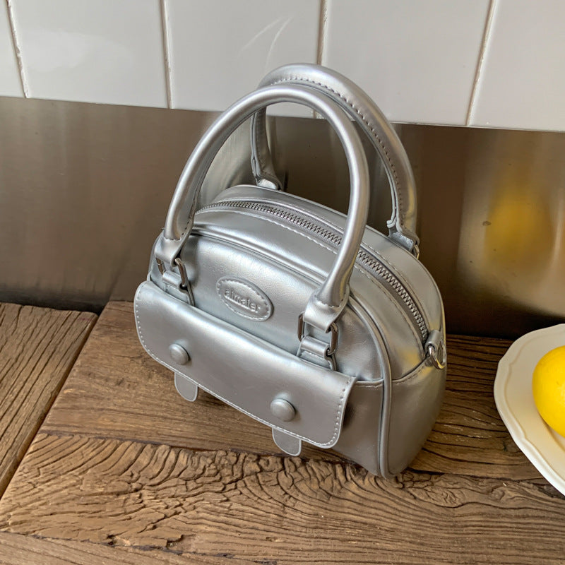 Cross-border niche design bag women's summer 2025 new fashion messenger bag Korean version popular portable bowling bag