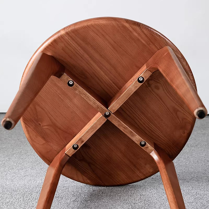 Scandinavian solid wood small coffee table ash wood round side table small apartment living room sofa side table balcony mini round table
