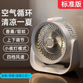 Usb rechargeable fan/four-speed wind/night light/wall-mounted desktop circulation fan