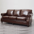American style first-layer cowhide sofa small apartment leather living room furniture single three-seater retro123 combination complete