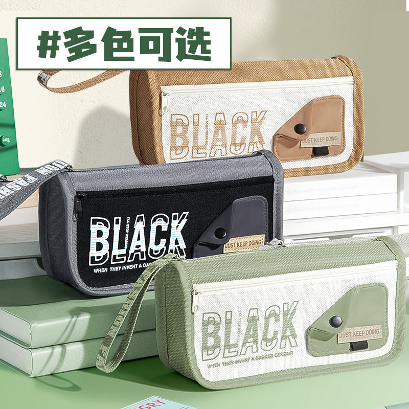 Large-capacity boy pencil case High value primary school students Multifunctional pencil Stationery bag Design sense Niche portable pencil case