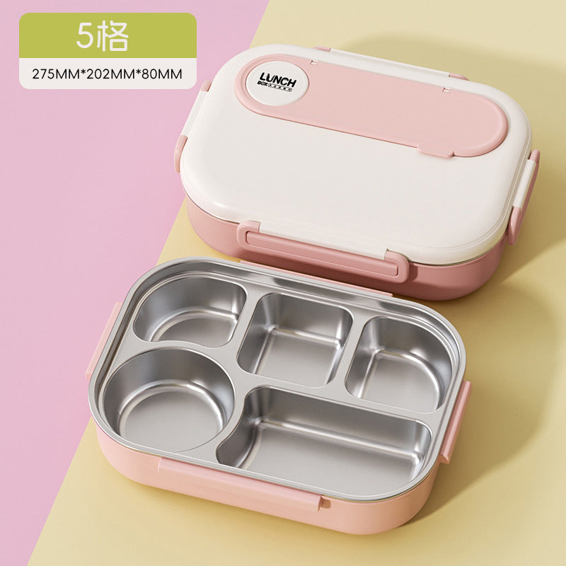 Kids' insulated lunch box - perfect for elementary and middle school students - divided compartment bento box - 304 stainless steel lunch container for boys