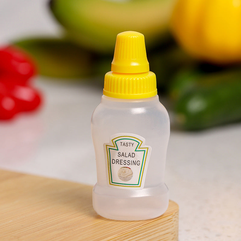 Household squeeze salad dressing dispenser, condiment container, jam squeeze bottle, outdoor bbq seasoning bottle set, home sauce dispenser