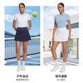 Summer t-shirt tennis wear, quick-drying, breathable, high-waisted sports skirt, running yoga anti-exposure tennis skirt suit for women