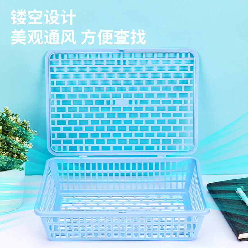 Deli 924 Document Basket A4 Plastic Document Basket Document Basket Documents Storage Box Bill Data Basket Storage Basket