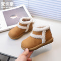 Vancahao girls' fashion lambswool snow boots - new  winter collection - kids' fleece-lined, extra-thick cotton ankle boots