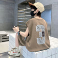 Boys' summer outfit  new kids' summer clothes trendy handsome fashionable boy's short-sleeve sports summer clothing set