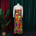 D299 cross-border summer new arrivals: european and american style sexy camisole dress, printed sleeveless sexy backless foreign trade maxi dress