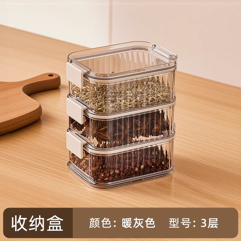 Seasoning storage box kitchen for home food grade seasoning spices chili pepper sealed storage jar combination suit