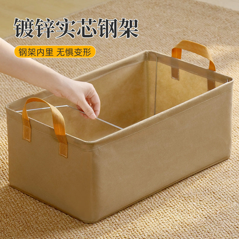 New clothes storage box steel frame fabric folding storage basket home dormitory desktop underwear underwear storage artifact