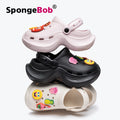 Spongebob squarepants thick sole goddess nightclub high heels crocs summer heightened toe beach sandals women's slippers