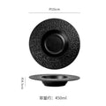 Hotel stylish rock pattern ceramic straw hat pasta plate restaurant for home high-looking ceramic soup plate classy sense of presentation