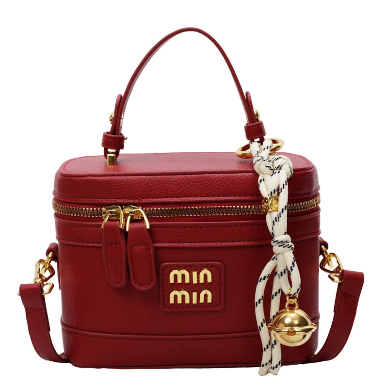 Bag Women's Contrast Color Niche High Texture Box Bag 2025 New Trendy Fashion Versatile Shoulder Bag Casual Messenger Bag