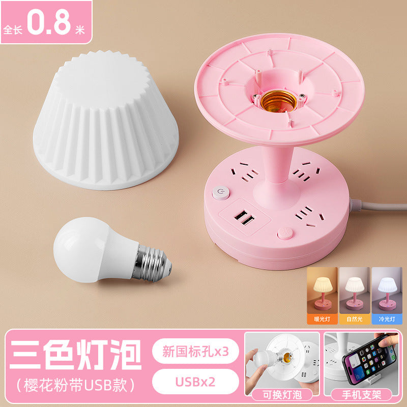 Integrated desk lamp & nightstand light - led bedside lamp for study, bedroom, baby feeding, eye protection, and sleep