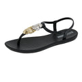 Summer vacation style new arrivalfrench metal buckle sense of design flip-flop sandals for women outwear non-slip soft bottom lightweight cool