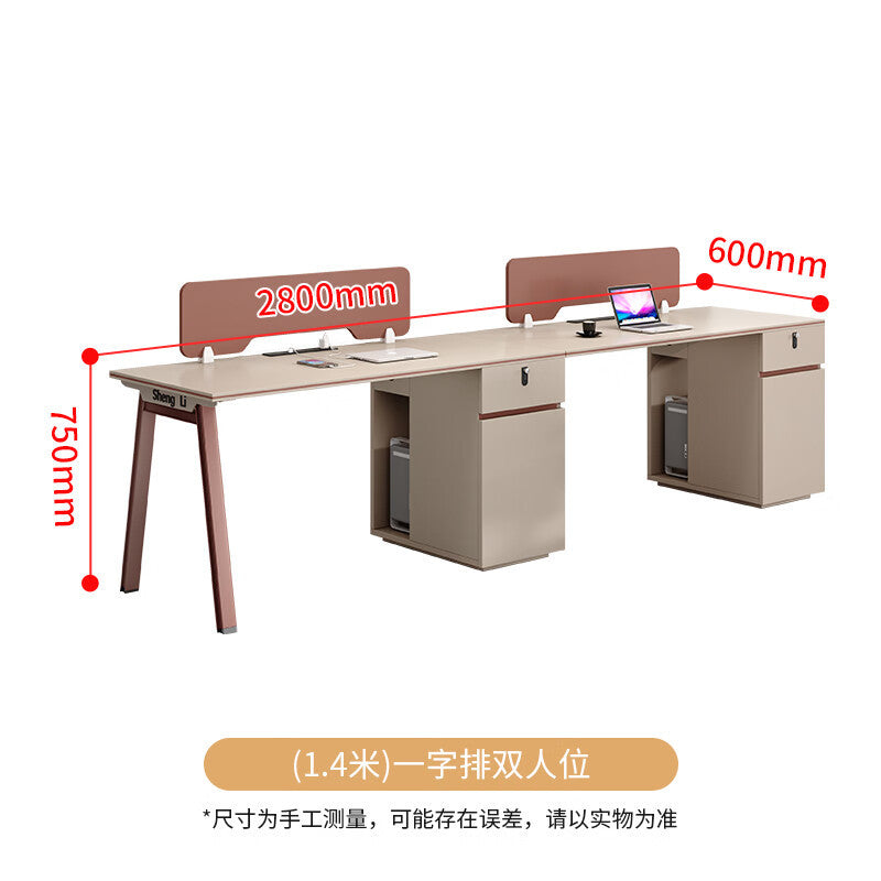Saint li staff office desk and chair set - minimalist computer desk, employee desk, office workstation