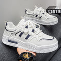 Men's spring new arrivals: breathable, versatile, casual low-top sneakers - thick-soled athletic shoes for students - casual white shoes for men