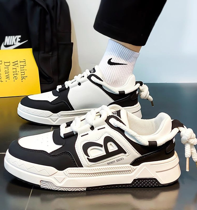Canvas shoes men's wintercasual sports sense of designniche style men's shoes 2025new arrival student bread thick sole sneakers