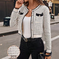 Xiaoxiangfengoutwear women's spring & fall  sweater small cardigan shorttopstrendy xiaoxiangfengsweater