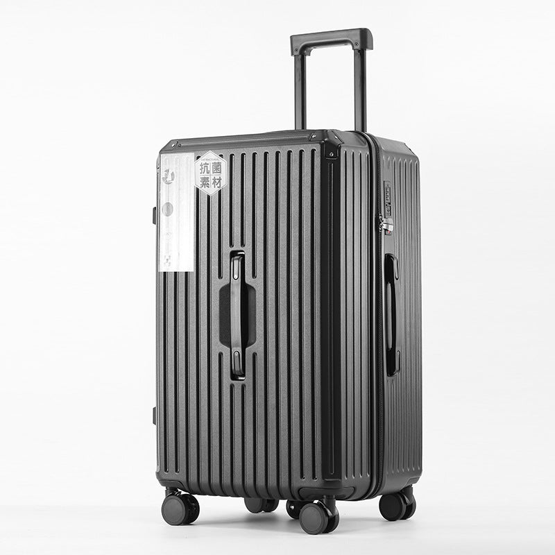 New large-capacity suitcase, high-value women's 28-inch trolley case, 24-inch suitcase bag, five-wheel password case, leather case.