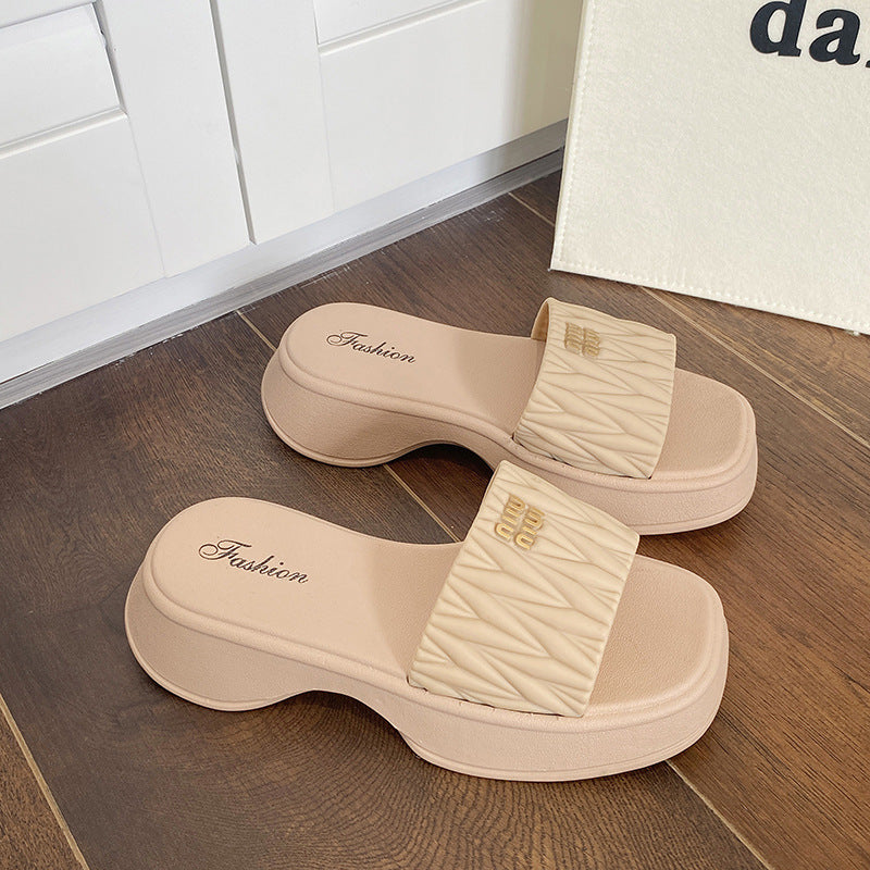 2026 new arrival: popular chunky sole slides for women - summer outdoor wear, non-slip, fashionable, versatile sandals & slides - wholesale for export