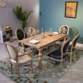 European dining table retro dining table and chair combination for home rectangular country american table solid wood french long table dining table