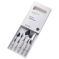 Luxury ceramic handle cutlery set - high-end stainless steel dinnerware gift box for home use - western style knives, forks, and spoons - perfect for gifting