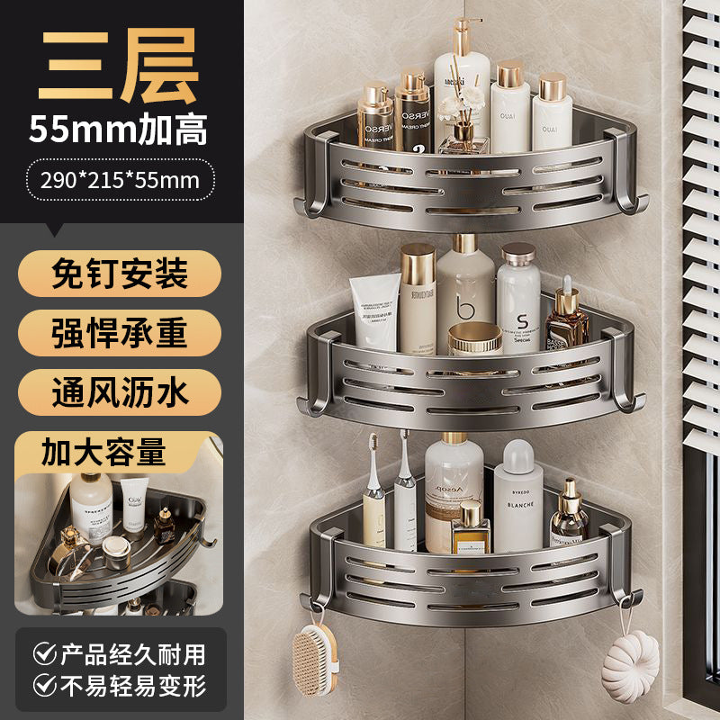 No punching bathroom triangle rack toilet washstand wall-mounted toilet toilet bath storage shelf