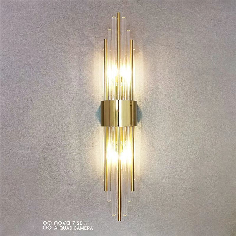 New arrivalaccessible luxury crystal wall lamp popular bedside living room background wall corridor aisle casualclassy wall lamp