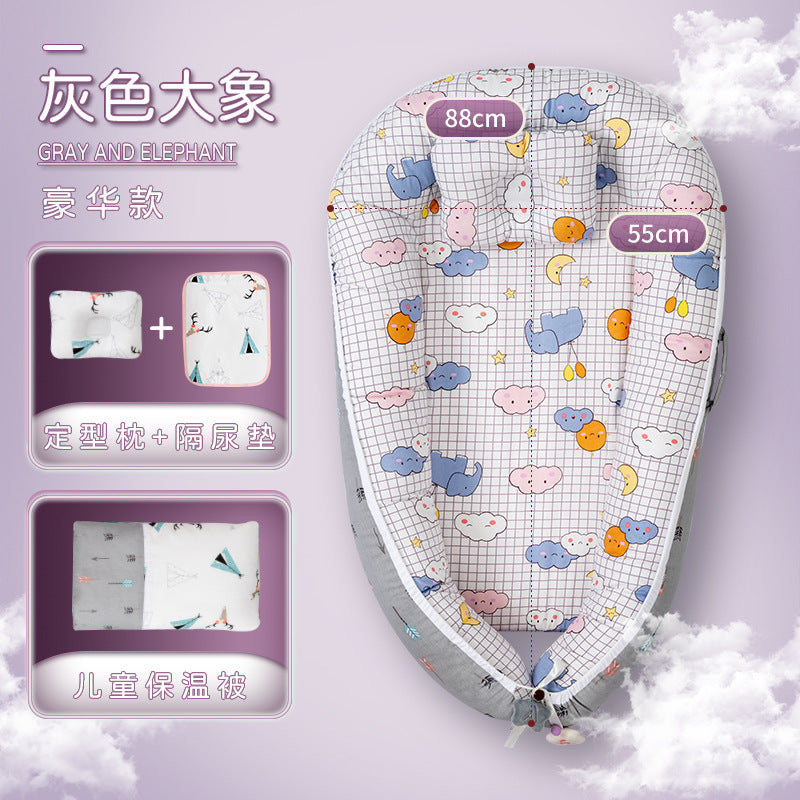 Baby bed-in-bed, bassinet, newborn soothing bed, anti-moro reflex, anti-colic, children's bionic bed, sleep security essential