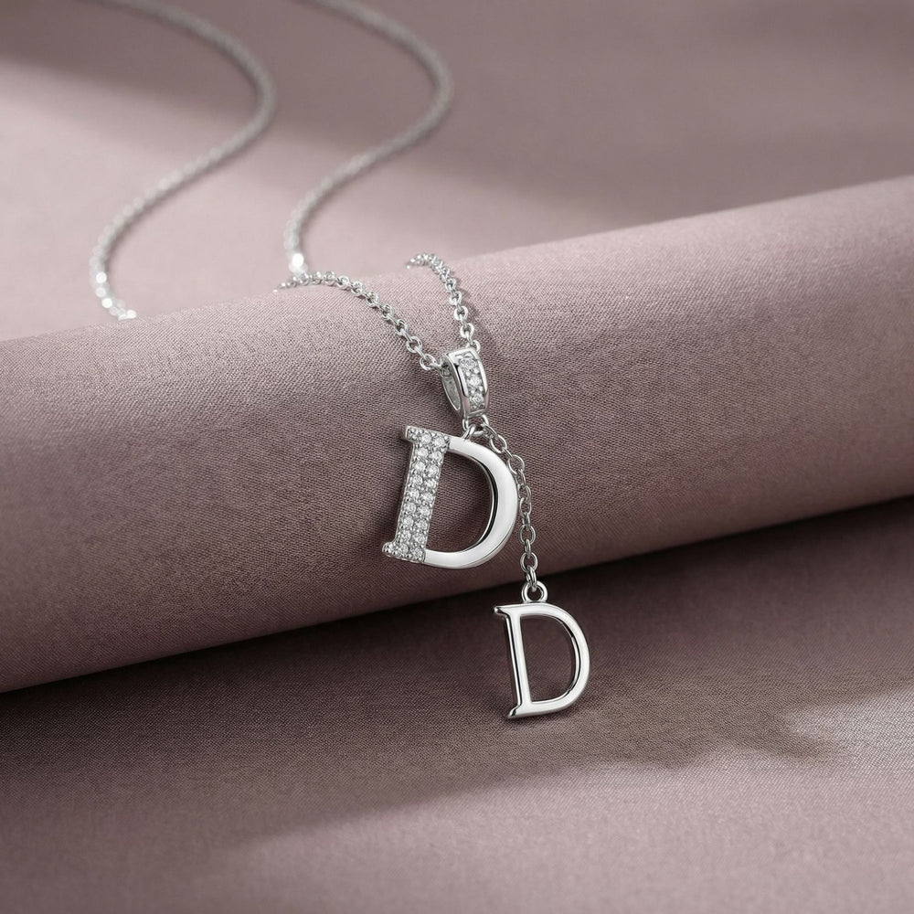 fashion best selling copper inlaid zirconium letter necklace women's light luxury niche style easiest for match non-fading titanium steel clavicle chain jewelry