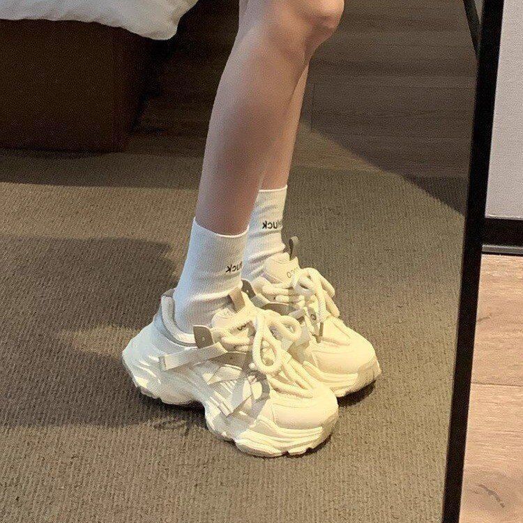 New dad shoes women's summer thick soles increase European goods sports show feet small European station retro versatile trendy casual shoes