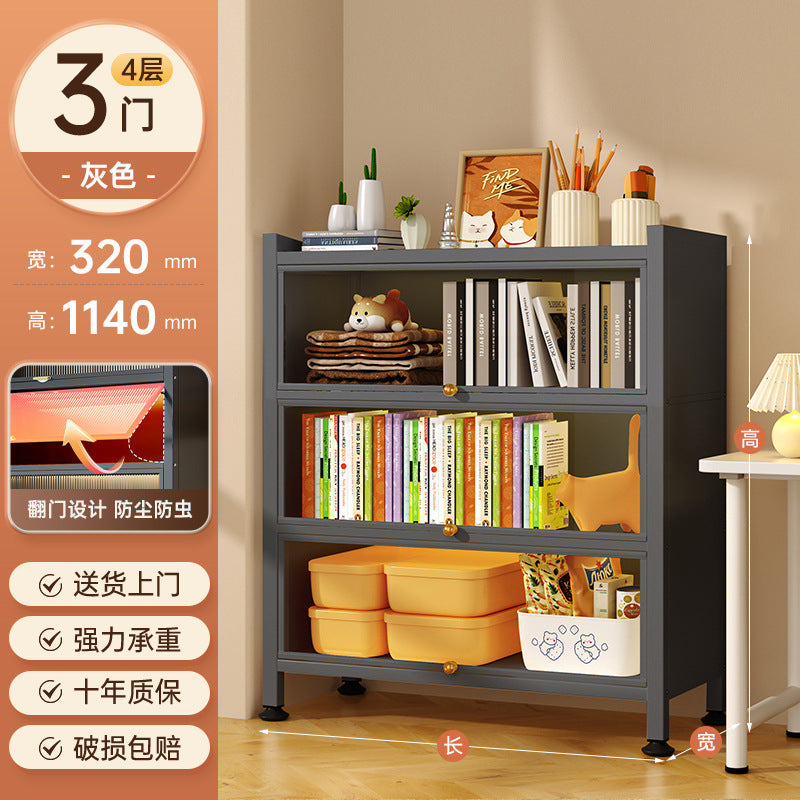 For home glass display cabinet with door dustproof bookcase kids living room study bookshelf blind box hand pain cabinet storage cabinet