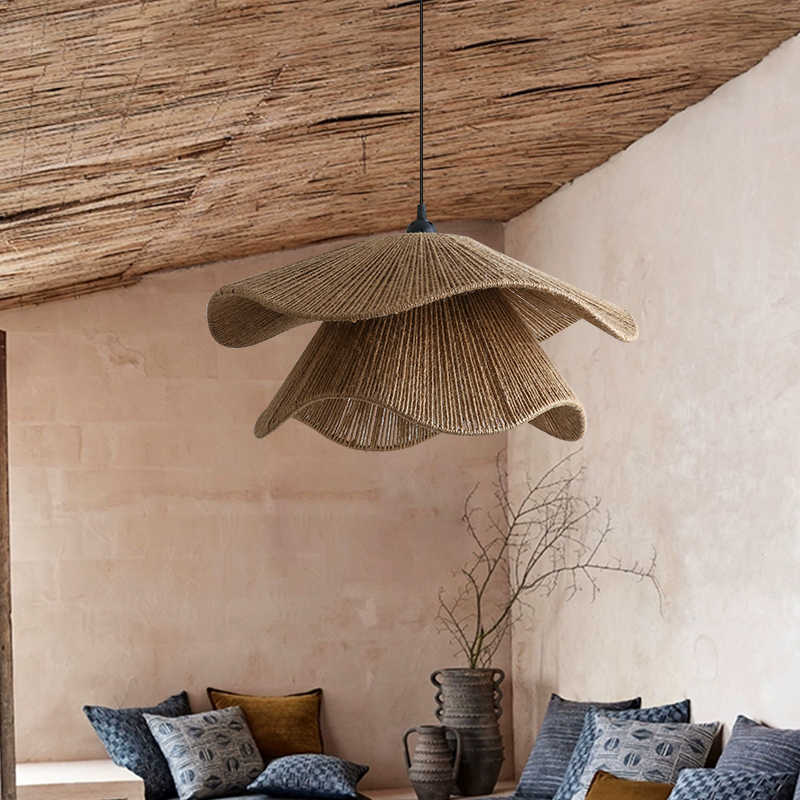 Wabi Sandy Wind Hemp Rope Chandelier Hot Pot Restaurant BBQ Restaurant Restaurant Internet Cafe Zen Tea Room Dining Bar Lighting