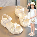 Girls' sandals: new summer  fashionable soft-soled princess beach slippers for girls and big kids