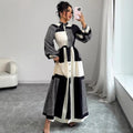 European and american women's clothing  new arrival: export-grade printed pleated fashion tie-up casual plus size african dress