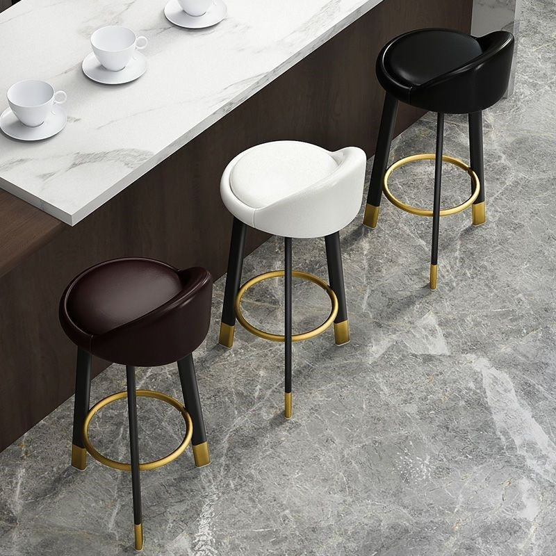 Bar stool, light luxury modern minimalist design, backrest included, bar-specific chair, high stool for home use, bar chair, solid wood