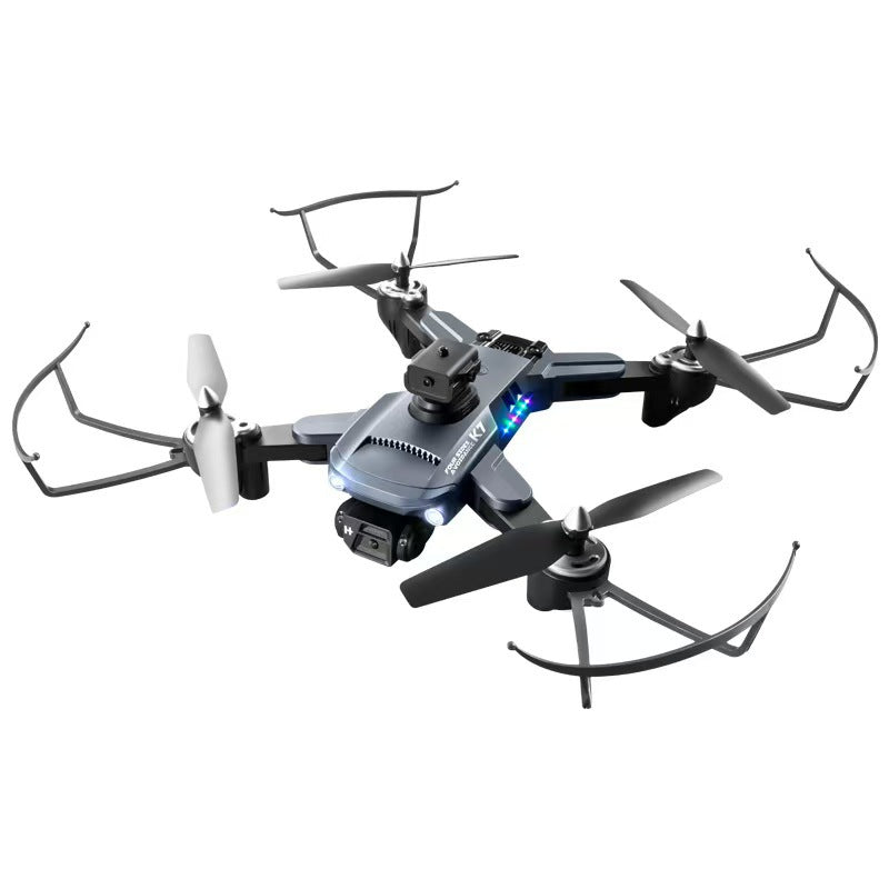 8k hd dual-camera drone k7 - quadcopter, foldable aerial photography aircraft with optical flow hovering, intelligent obstacle avoidance, and remote control