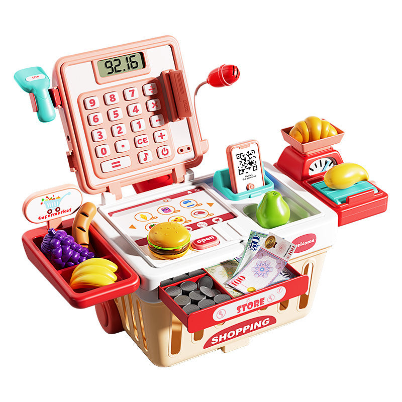 Kids' supermarket cash register toy - educational simulation checkout counter for boys and girls - pretend play birthday gift for toddlers