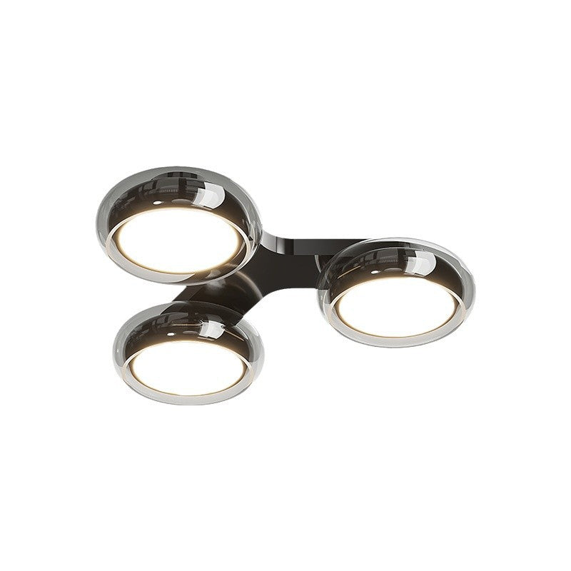 Living room ceiling light modern simple atmosphere soot glass Italian light luxury creative high-end dining room bedroom lighting