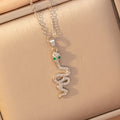 X8301-30 [titanium steel chain copper inlaid zirconium pendant]