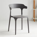 Plastic backrest chair horn chair pp casual coffee chair scandinavian style milk tea shop cafe dining chair armrest commercial