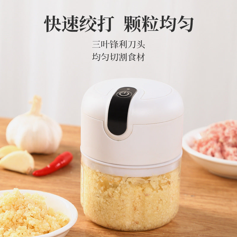 Electric garlic paste handy gadget garlic stirrer garlic peeler garlic mincer garlic press mini garlic puller garlic pounder for home garlic pounder