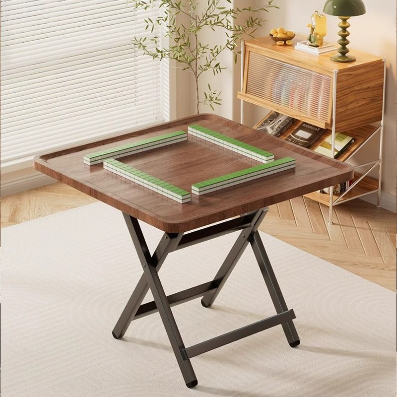Foldable mahjong table - dual-use dining table for home, multi-functional small table, mahjong table, hand-rubbed chess and card game square table