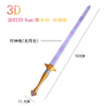 kidsartificial 3d printing foldable telescopic lumicat cos witcher role-playing sword model decompression toy
