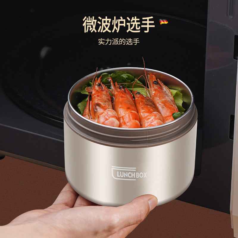304 inner tank lunch box, office worker micro-wave furnace heating and heat preservation, bento box, fresh-keeping lunch box with lid, portable lunch box