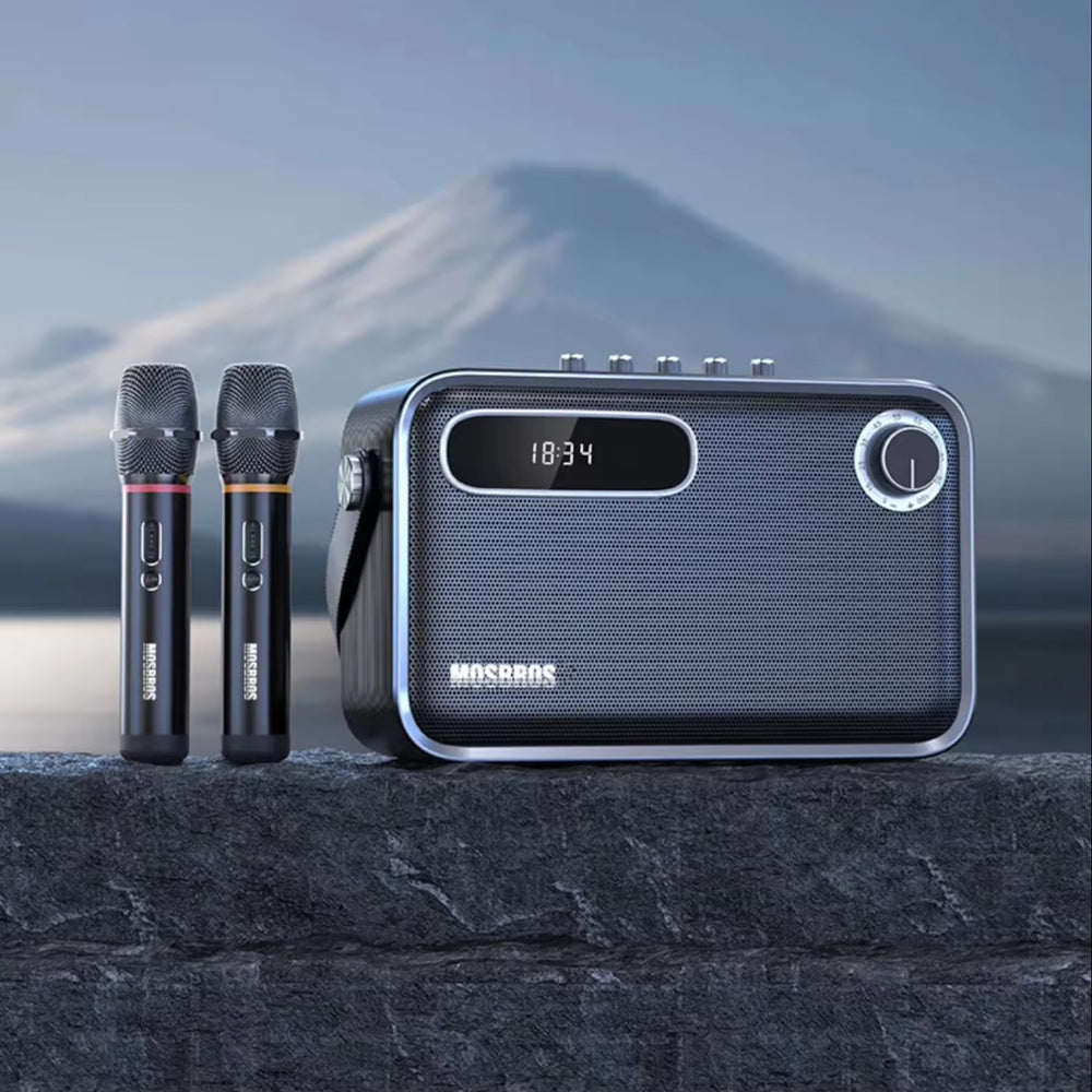 Square dance speaker, outdoor karaoke bluetooth speaker, amplifier, mobile sound card, home ktv speaker set with microphone