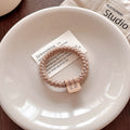 K-stylecasualletter high elastic headband women's bun head rubber band hair tie milk coffee color bold hair rope headwear